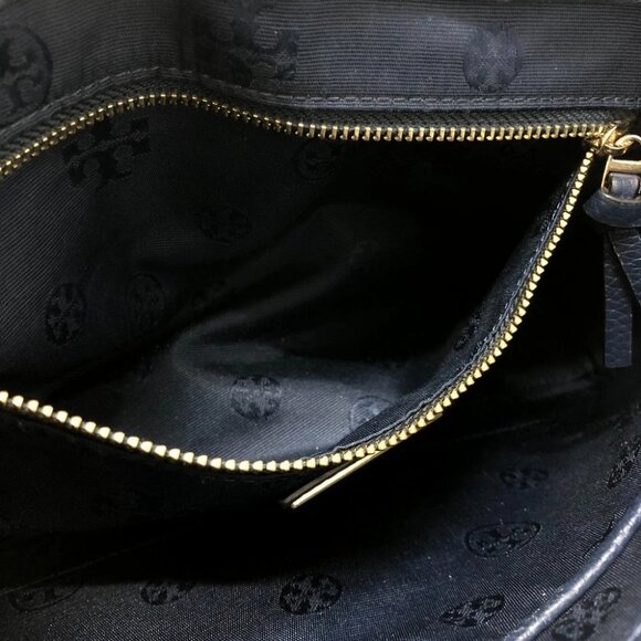 Tory Burch Logo fringe Shoulder Bag Leather blue/SilverHardware - Picture 11 of 13